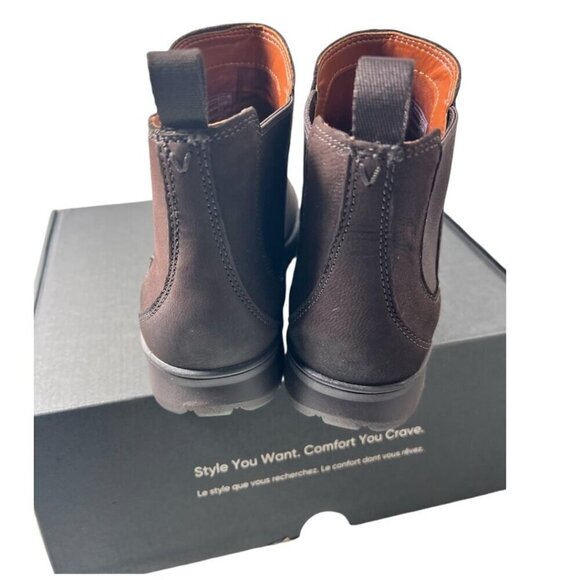 Vionic Womens Chocolate Brown Suede Pull On Chelsea Boots Sz 7 M New - Picture 5 of 14